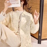 Allegro Lace Embroidered Winter Cheongsam Coat