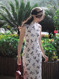 Vera Black Cotton Vintage Cheongsam Dress