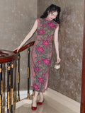 Wilhelma Spring Dawn Print Cotton Cheongsam