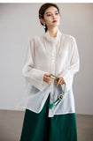 Ella Black Beaded Modern Shirt Cheongsam