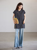 Serenade Navy Dark Green Cheongsam Top