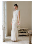 Sunrise 2-Piece Apricot Embroidered Cheongsam Top