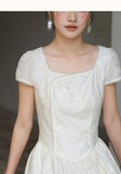 Sunset Cloud Butterfly Apricot Embroidered Cheongsam