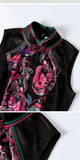 Belladonna Black Floral Jacquard Cheongsam Dress