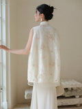 Sunrise 2-Piece Apricot Embroidered Cheongsam Top