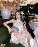 Purity Charismatic Heavy Embroidery Cheongsam Qipao Vest