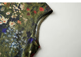 Moonstone Flower Green Chiffon Cheongsam Dress