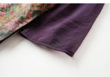 Oliviana Flower Purple Lace Cheongsam Top