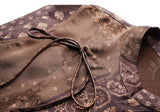 Quintessa 2-Piece Flower Brown Printed Cheongsam Set