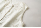 Ava Beige Beaded Cheongsam Vest