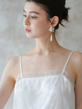 Veronica White Jacquard Cheongsam Top