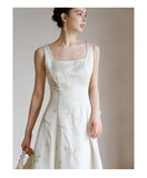 Aldebaran Soft Apricot Jacquard Cheongsam Dress
