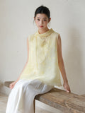Premiere 2-Piece Gold Thread Silk Cheongsam Top