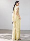 Elisabetta Light Yellow Floral Cheongsam Top