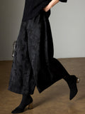 Priscilla Wide Leg Black Casual Pants Cheongsam