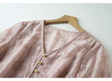 Rosalinda 2-Piece Nude Pink Chiffon Cheongsam Set