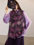 Yasmin Lavender Purple Jacquard Cheongsam Top