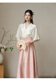 Starlight 2-Piece Xiu Apricot Top with Skirt Cheongsam