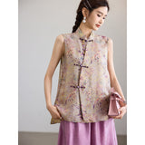 Preeminent Golden Brown Sleeveless Vest Cheongsam