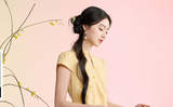 Eva Yellow Jacquard Cheongsam Dress