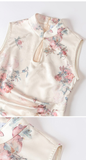 Jasmine Ivory Floral Print Cheongsam Dress