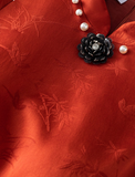 Verse Red Sleeveless Cheongsam Dress