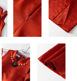 Verse Red Sleeveless Cheongsam Dress