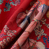 Lace Red Jacquard Slim-Fit Cheongsam