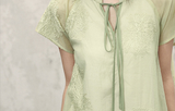 Castle Olive Green Embroidered Cheongsam Dress