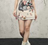 Wilhelmina Warm Yellow Floral Cheongsam Dress