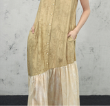Josephina Ginger Yellow Jacquard Cheongsam Dress