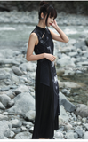 Jade Black Floral Print Cheongsam Dress