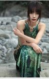 Valencia Print Vintage High-Slit Cheongsam Dress
