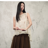 Svetlana Light Apricot Chiffon Cheongsam Top