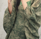 Celandine Green Vintage Print Cheongsam Dress