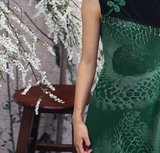 Manor Green Dragon Print Cheongsam Dress