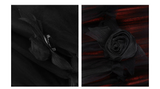 Peridot Black Red Layered Cheongsam Skirt