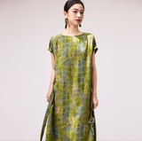 Twilight Light Leaf Green Cheongsam Dress