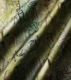 Twilight Light Leaf Green Cheongsam Dress