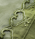 Hibiscus Matcha Green Jacquard Cheongsam Top