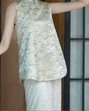 Melinda Modern Vintage Lace Cheongsam Dress