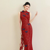 Kiara Red Lace Modern Cheongsam