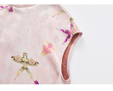 Sana Blue Jacquard Cheongsam Top