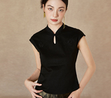 Bluebell White Butterfly Embroidered Cheongsam Top