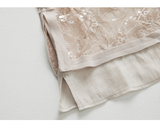 Stella Almond Beige Lace Cheongsam Top