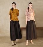 Gwen Yellow Jacquard Cheongsam Top