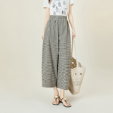 Splendor Black and White Check Pants Cheongsam