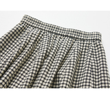 Clover Black and White Plaid Cheongsam Skirt