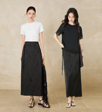 Flora Black Jacquard Cheongsam Skirt