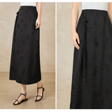 Flora Black Jacquard Cheongsam Skirt